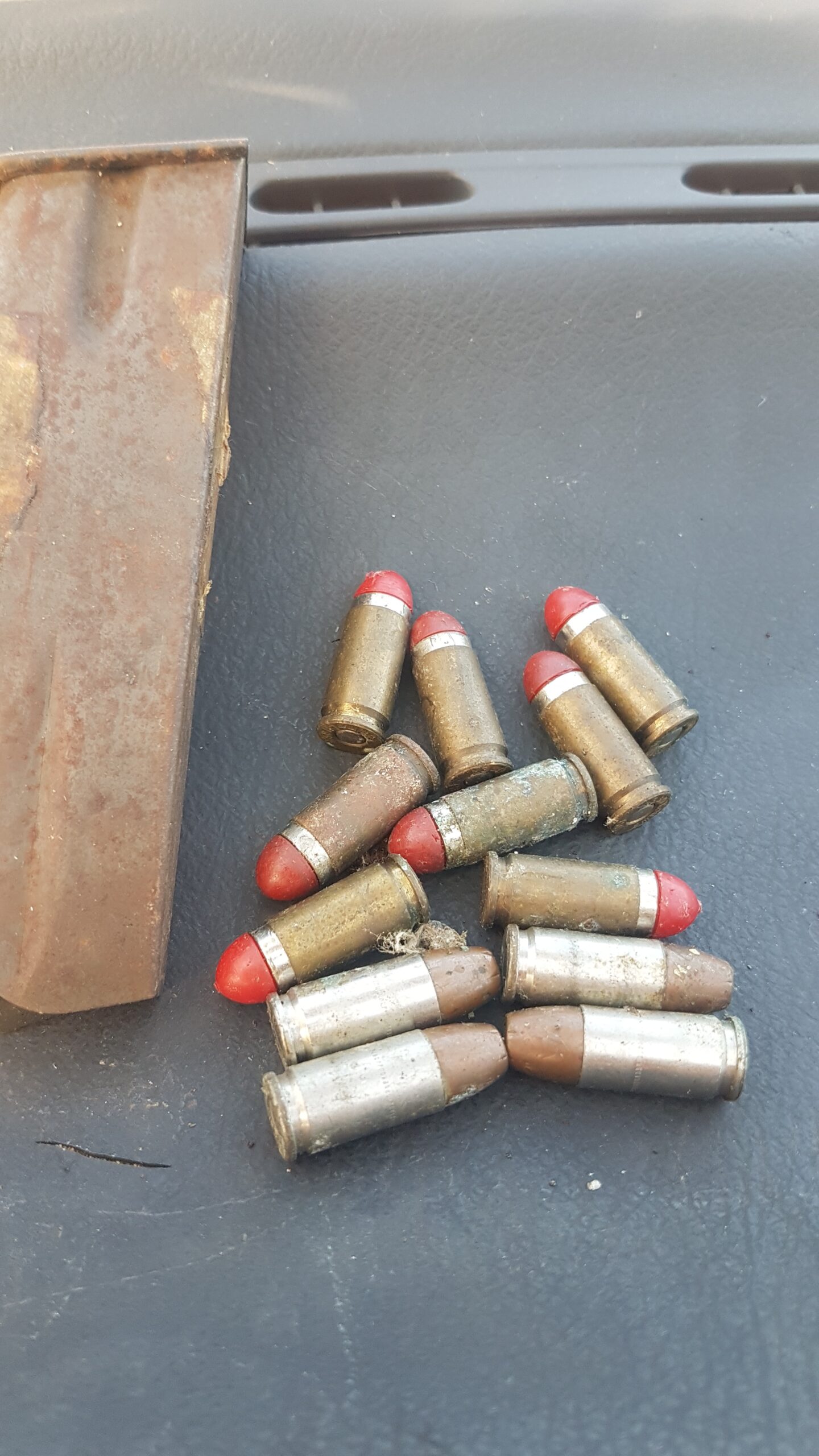 9mm Luger single action, safest gun at home.