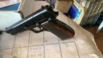 9mm Luger single action, safest gun at home.