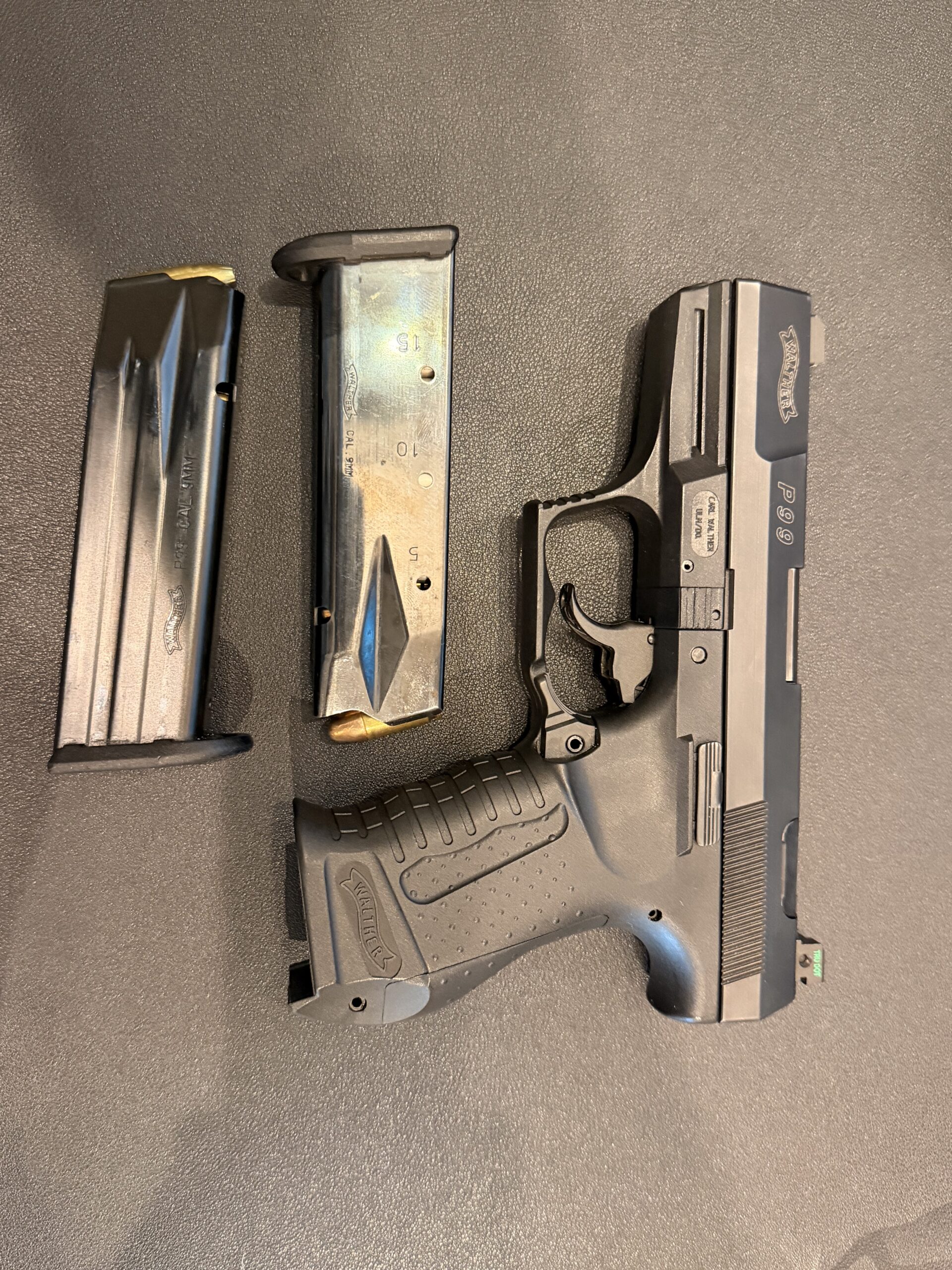 Walther P99 9mm for sale in excellent condition + 2x mags & extras