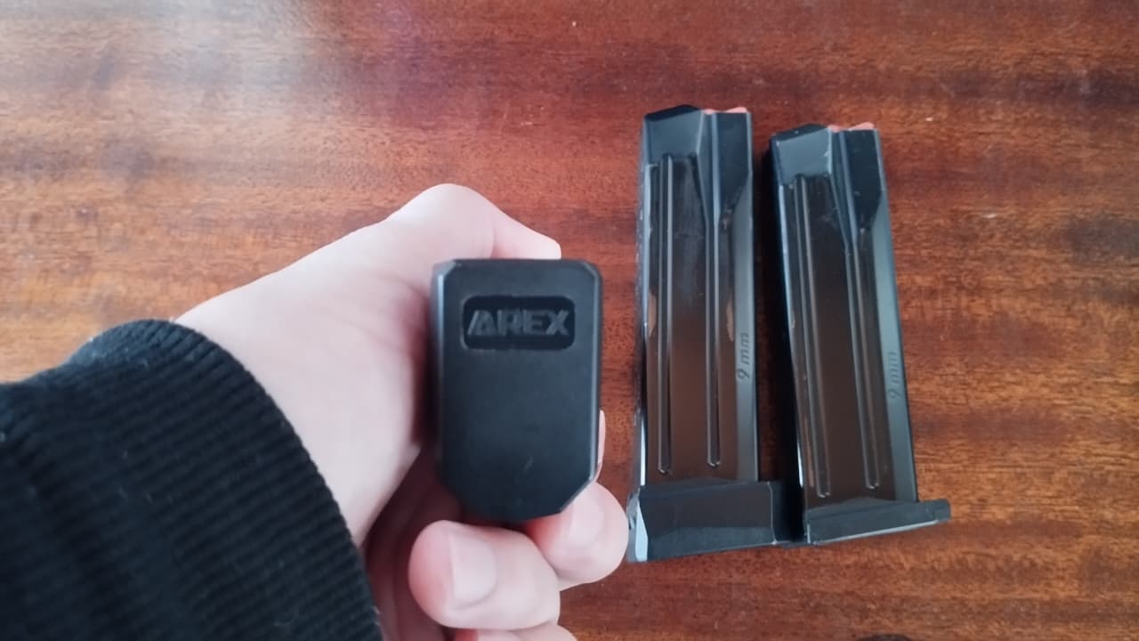 Arex Delta X Magazines, Backstraps and optic mount plates
