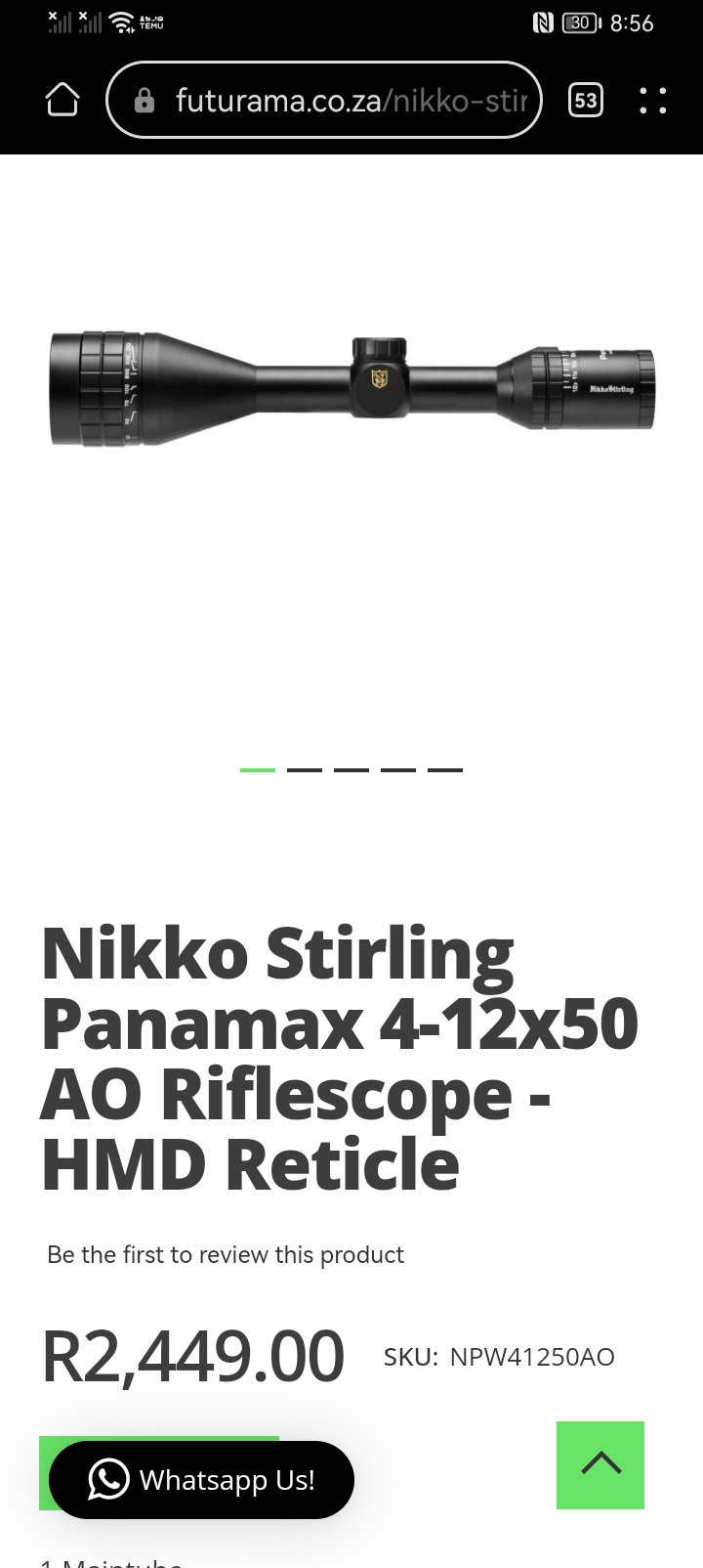 Nikko Stirling Paramax Scope 4-12×50 AO