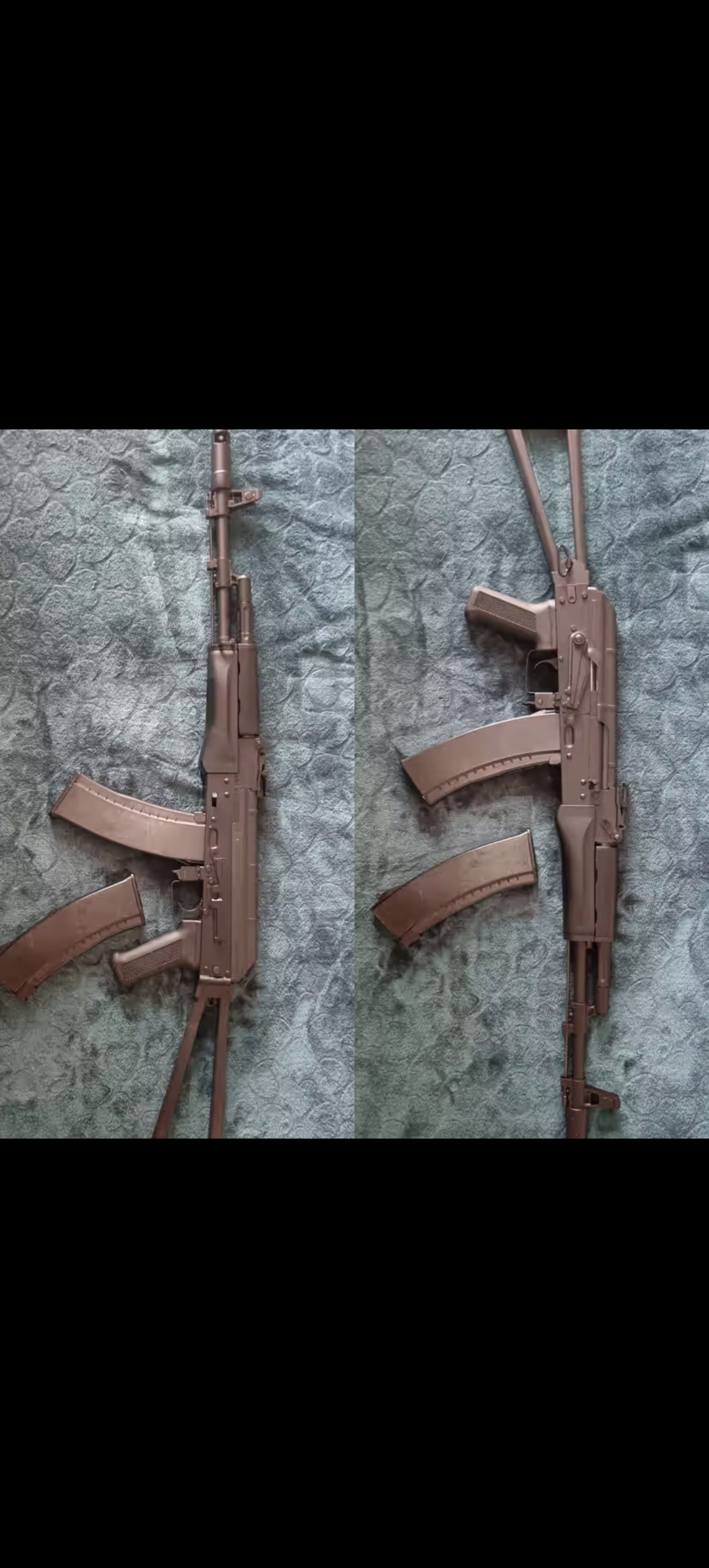 Airsoft Double Bell BYP-02B AKS74N Gun + Extra magazine.